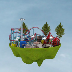 3d amusement park.
