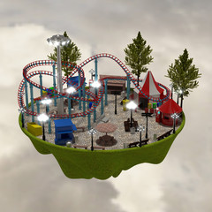 3d amusement park.