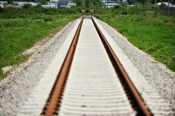 Fototapeta premium Railway buffer stop
