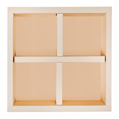 square paper box with four cells