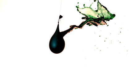 Balloon pouring green liquid from hole - Powered by Adobe