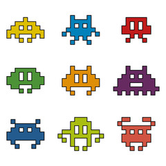 Fototapeta premium Little Retro Monsters