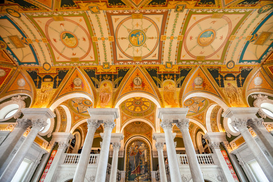 Library of Congress, interior of the building, DC