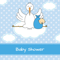 Baby boy arrival announcement card