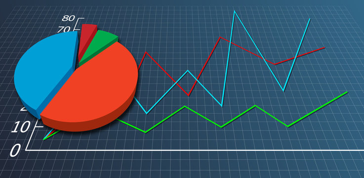 grafici, economia, guadagni, istogramma