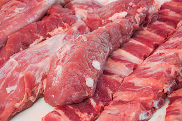 Piece of fresh raw meat background