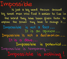 Impossible is just a big word