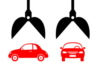 Car icon on white background