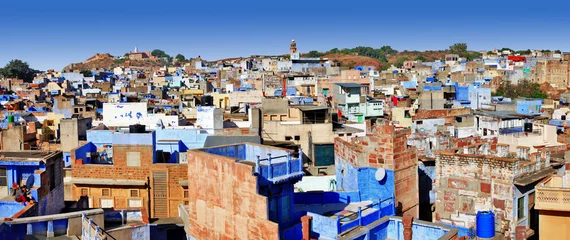 Deurstickers Blue city of Rajastan - Jodhpur, India © Freesurf
