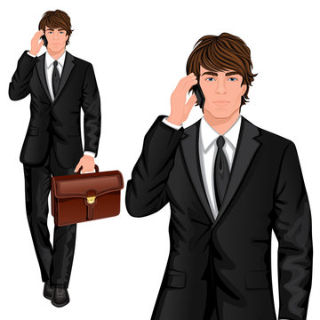 Young businessman standing