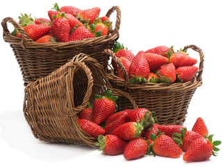baskets with strawberries
