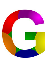 renkli g harfi tasarfımı