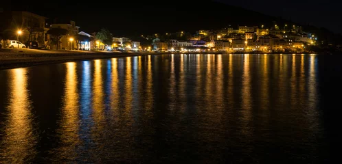Foto op Plexiglas Mediterranean sea town at night © anzebizjan