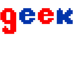 Geek Pixel 8 bit Schriftzug