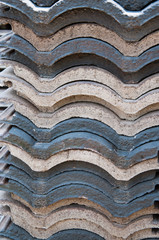 Stack of roofing tiles. texture