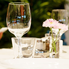 set in restaurant