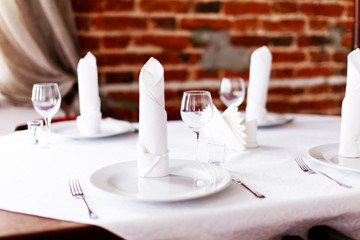 tables set for meal