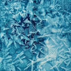 Ice texture on the glass