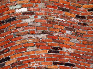 Wavy Brick Wall Background
