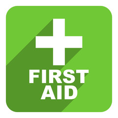 Fototapeta premium first aid flat icon