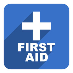 Fototapeta premium first aid flat icon