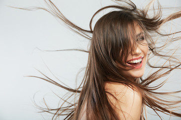 Woman hair style fashion portrait . isolated. close up female mo