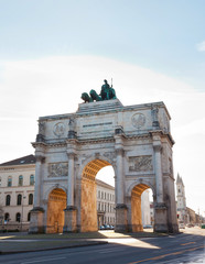 Siegestor (Victory Gate) in Munich, Bavaria, Germany