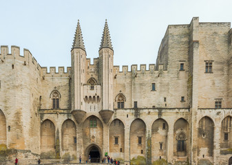 Fototapeta na wymiar France Provence Midi Avignon Papal Palace Palais des Papes