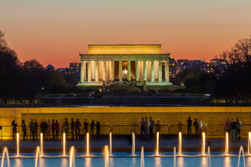 Abraham Lincoln Memorial at night - Washington DC, United States