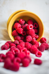 Raspberries in a bowl