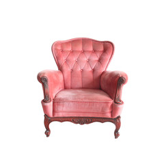 Luxurious armchair isolate with clipng part