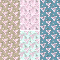 Set of 4 Seamless patterns vector background