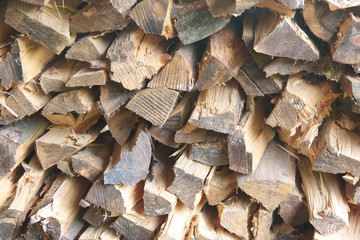 Pile of chopped fire wood