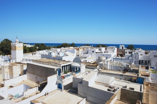 View from Medina on old city Hammamet, Tunisia