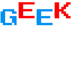 Obraz premium Cool Geek 8 bit Pixel Logo