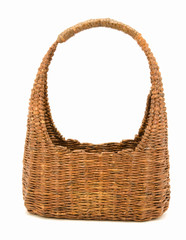 Obraz premium The basket made of waste paper isolated