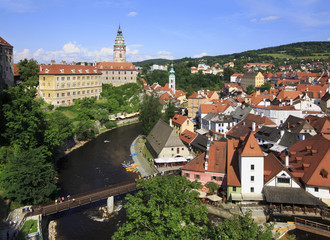 Fototapeta premium Cesky Krumlov Castle in the Czech Republic. Summer landscape.