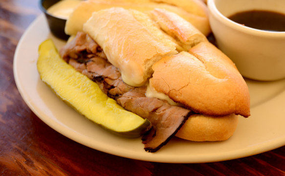 Hot French Dip Sandwich