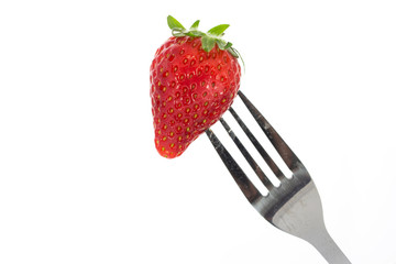 Fresh strawberry isolated on white background