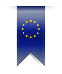 european flag banner illustration design