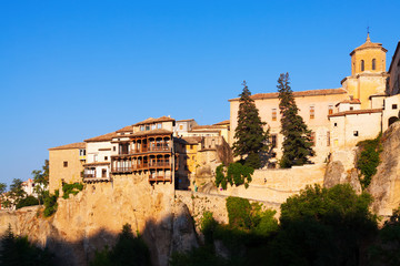 Fototapeta na wymiar Day view of Hanging houses in Cuenca