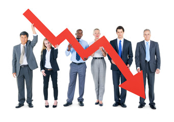 Group of Business People on Economic Crisis