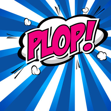 Plop! Comic Expression Vector Text