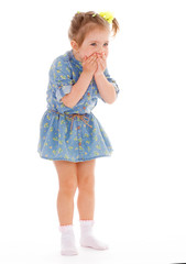 charming little girl playing and having fun.