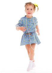 charming little girl playing and having fun.