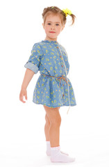 charming little girl playing and having fun.