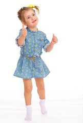 charming little girl playing and having fun.