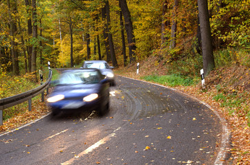 landstraße im herbst