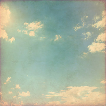 Fototapeta Blue sky in grunge style.