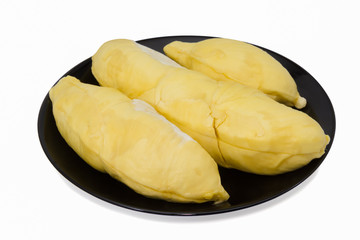 Ripe Durian ready to eat isolated on white background